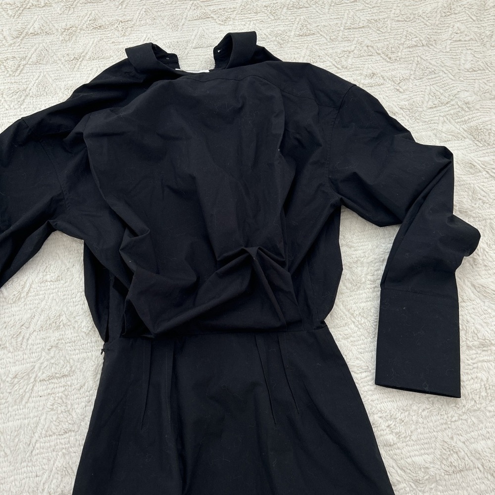 INTERIOR The Tutto draped cotton poplin mini shirt dress - Picture 6 of 6